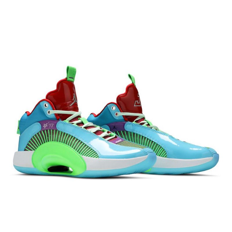 Ανδρικά Παπούτσια Air Jordan 35 Jayson Tatum Pf Μπλε Πράσινος Κόκκινος Μωβ