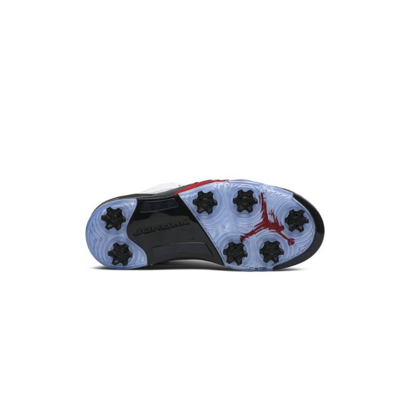 Ανδρικά Παπούτσια Air Jordan 5 Low Golf Λευκό Μαύρο Κόκκινο Ασημί