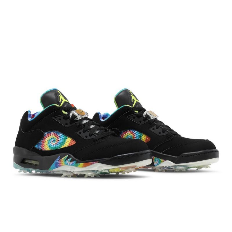 Ανδρικά Παπούτσια Air Jordan 5 Low Golf Μαύρα Πολύχρωμα