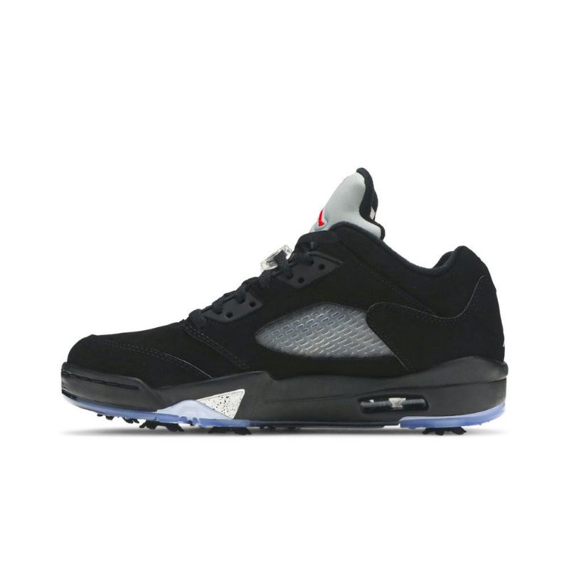Ανδρικά Παπούτσια Air Jordan 5 Low Golf Μαύρος Ασήμι Κόκκινος