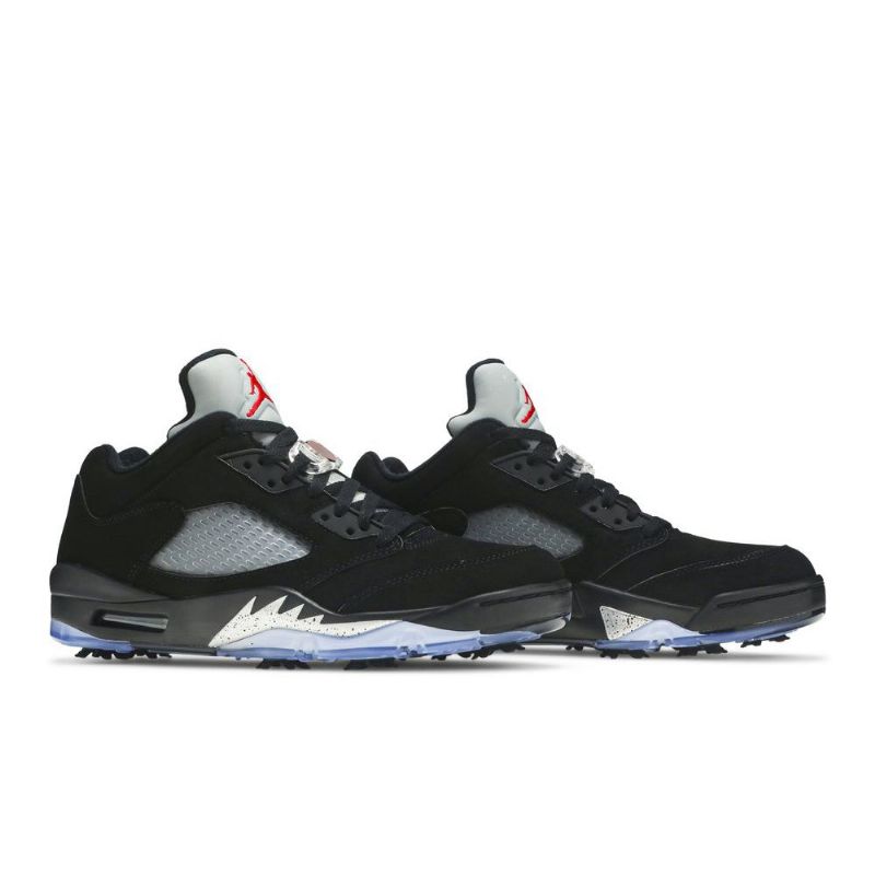 Ανδρικά Παπούτσια Air Jordan 5 Low Golf Μαύρος Ασήμι Κόκκινος