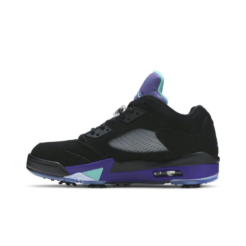 Ανδρικά Παπούτσια Air Jordan 5 Low Golf Μαύρος Μωβ Πράσινος Ασήμι
