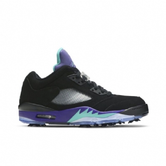 Ανδρικά Παπούτσια Air Jordan 5 Low Golf Μαύρος Μωβ Πράσινος Ασήμι