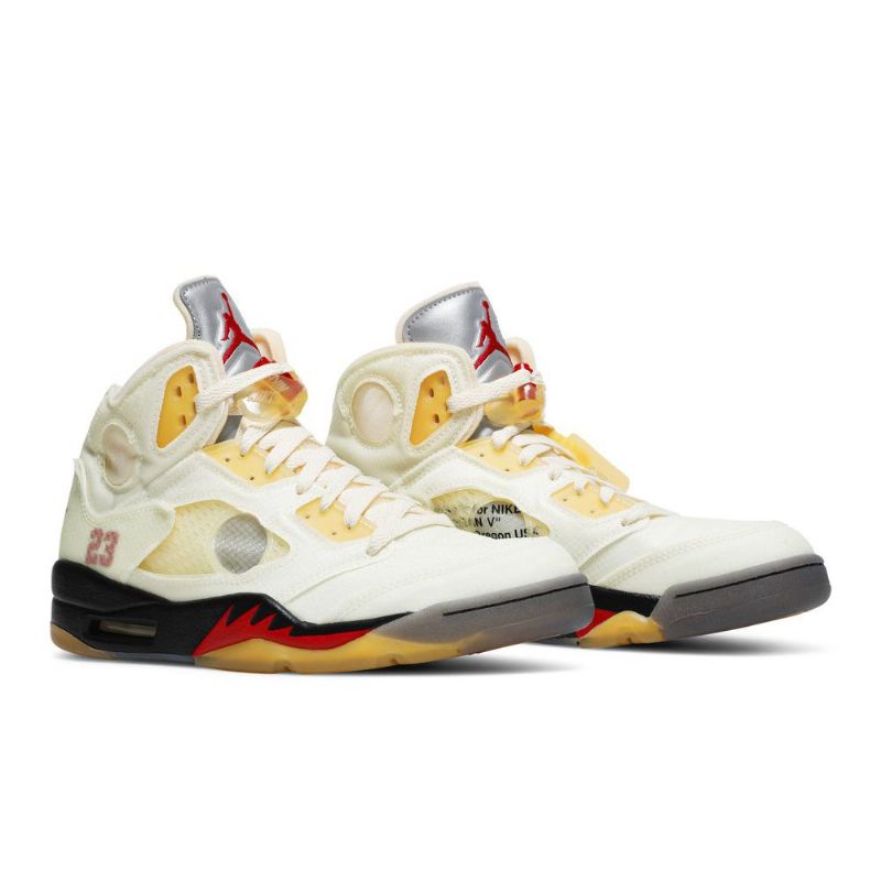 Ανδρικά Παπούτσια Air Jordan 5 Off-άσπρο Sp Άσπρο Κίτρινος Ασήμι