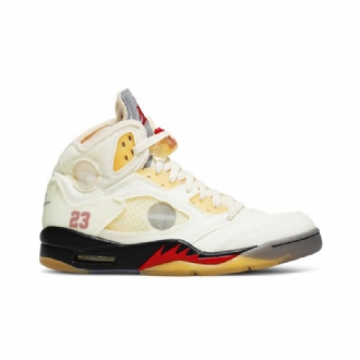 Ανδρικά Παπούτσια Air Jordan 5 Off-άσπρο Sp Άσπρο Κίτρινος Ασήμι