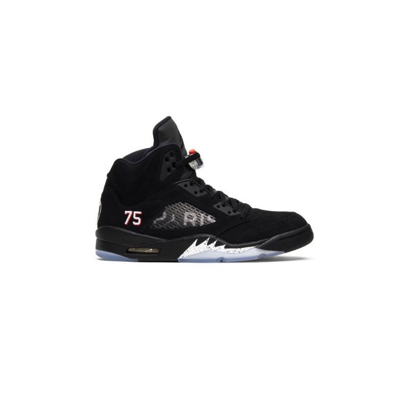 Ανδρικά Παπούτσια Air Jordan 5 Paris Saint-germain Ρετρό Μαύρα Κόκκινα Λευκά