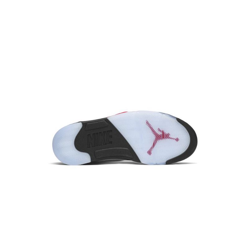 Ανδρικά Παπούτσια Air Jordan 5 Retro Άσπρο Κόκκινος Μαύρος Ασήμι