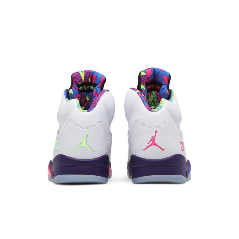 Ανδρικά Παπούτσια Air Jordan 5 Retro Άσπρο Μωβ Μαύρος