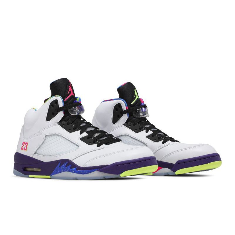Ανδρικά Παπούτσια Air Jordan 5 Retro Άσπρο Μωβ Μαύρος