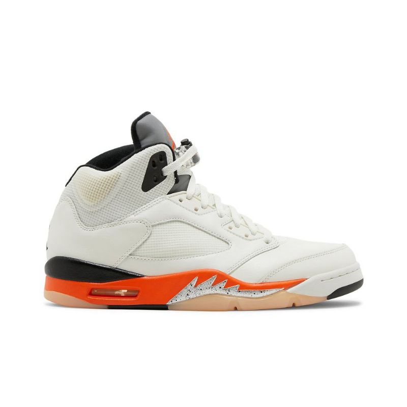Ανδρικά Παπούτσια Air Jordan 5 Retro Άσπρο Πορτοκάλι Ασήμι Μαύρος
