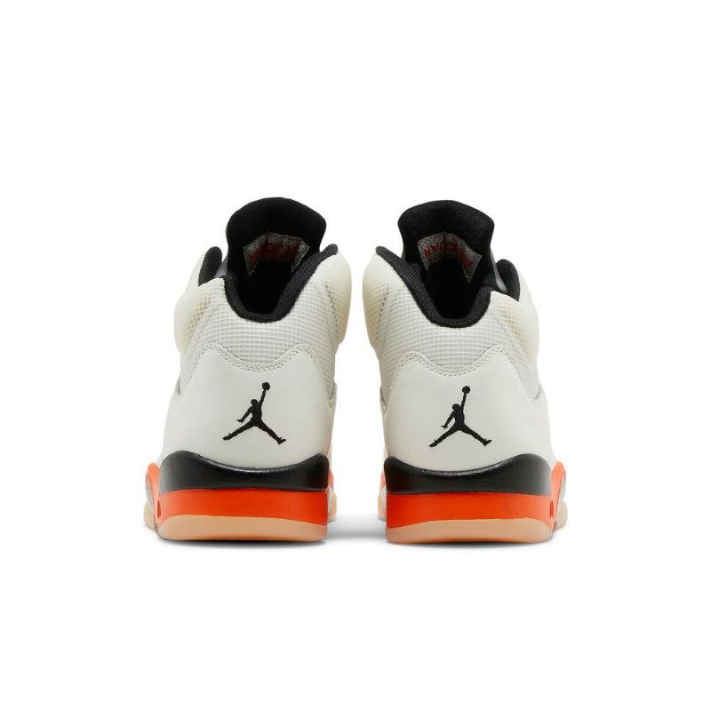 Ανδρικά Παπούτσια Air Jordan 5 Retro Άσπρο Πορτοκάλι Ασήμι Μαύρος