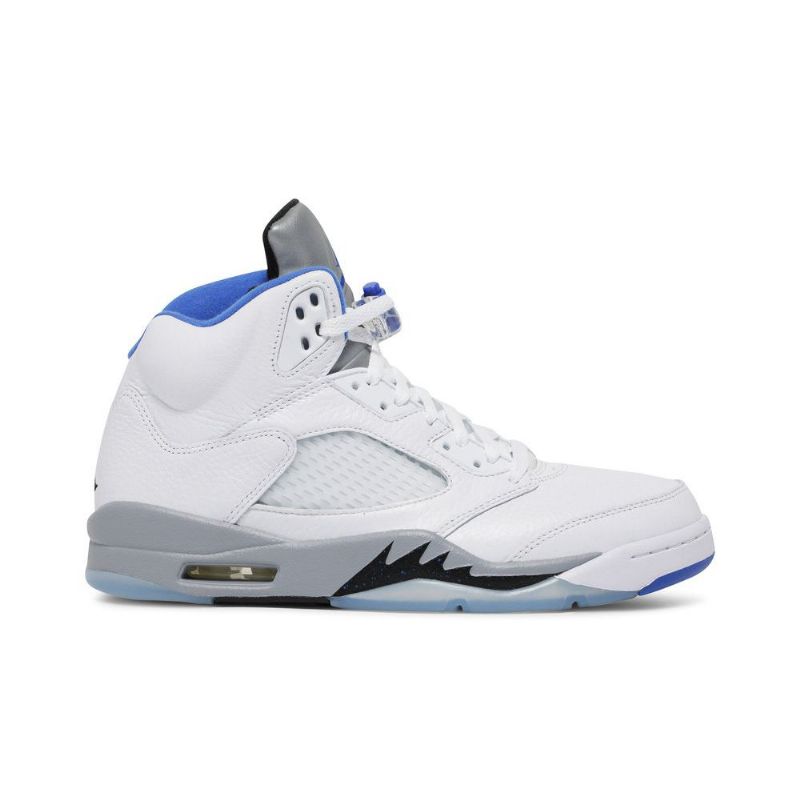 Ανδρικά Παπούτσια Air Jordan 5 Ρετρό Λευκό Γκρι Μπλε