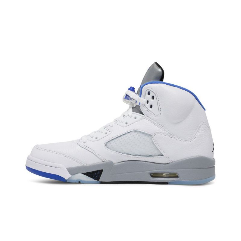 Ανδρικά Παπούτσια Air Jordan 5 Ρετρό Λευκό Γκρι Μπλε