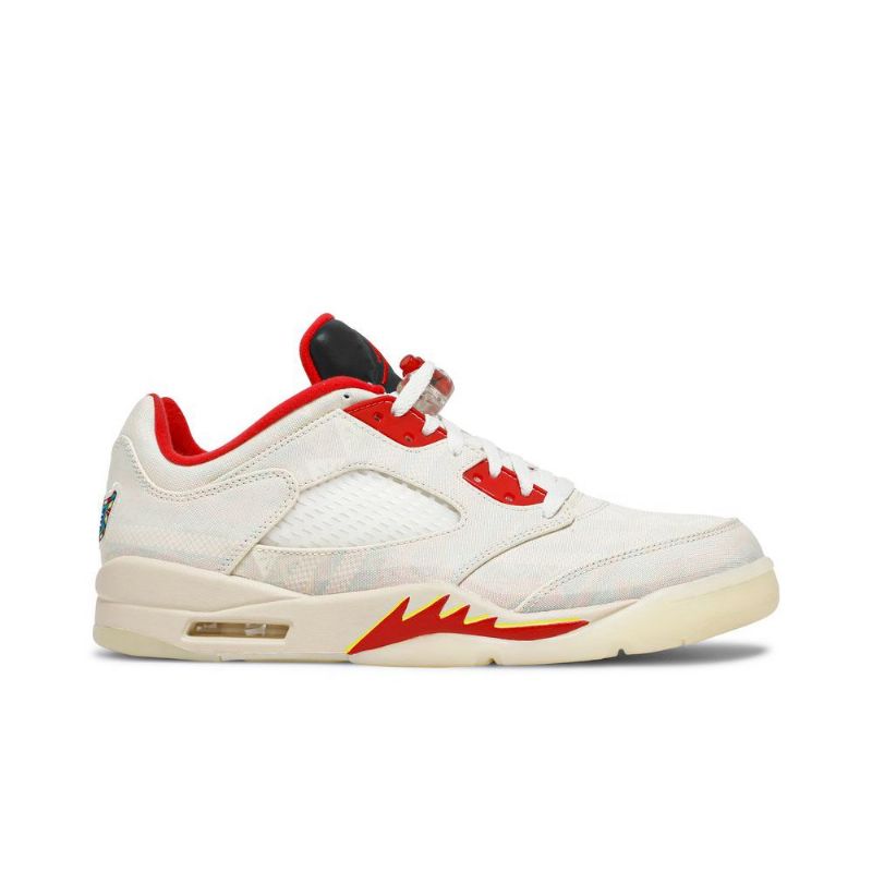 Ανδρικά Παπούτσια Air Jordan 5 Retro Low Άσπρο Κόκκινος Μαύρος