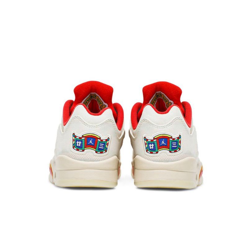 Ανδρικά Παπούτσια Air Jordan 5 Retro Low Άσπρο Κόκκινος Μαύρος