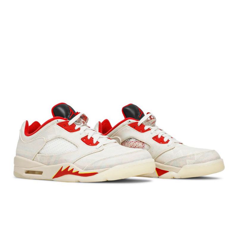Ανδρικά Παπούτσια Air Jordan 5 Retro Low Άσπρο Κόκκινος Μαύρος