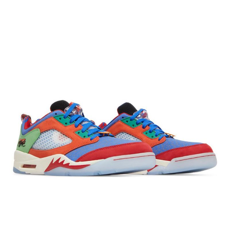 Ανδρικά Παπούτσια Air Jordan 5 Retro Low Μπλε Πορτοκάλι Κόκκινος Πράσινος
