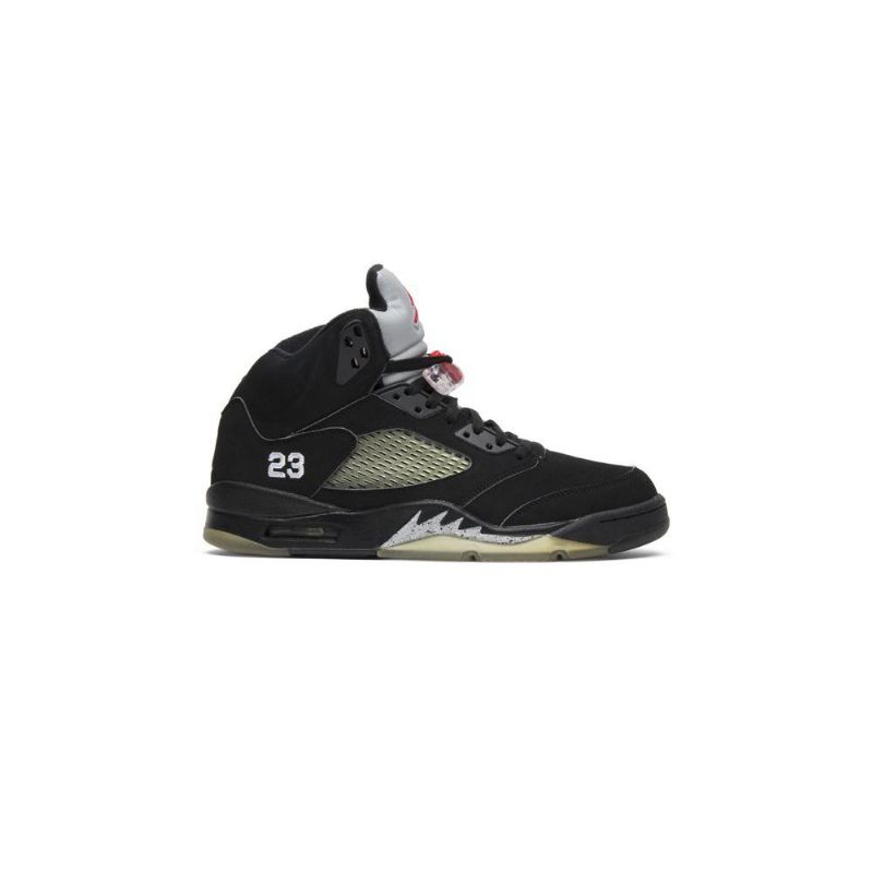 Ανδρικά Παπούτσια Air Jordan 5 Retro Μαύρος Ασήμι Πράσινος Κόκκινος