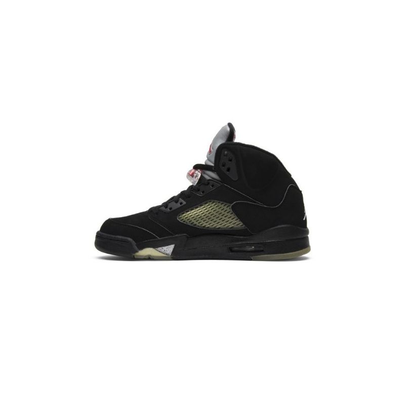 Ανδρικά Παπούτσια Air Jordan 5 Retro Μαύρος Ασήμι Πράσινος Κόκκινος