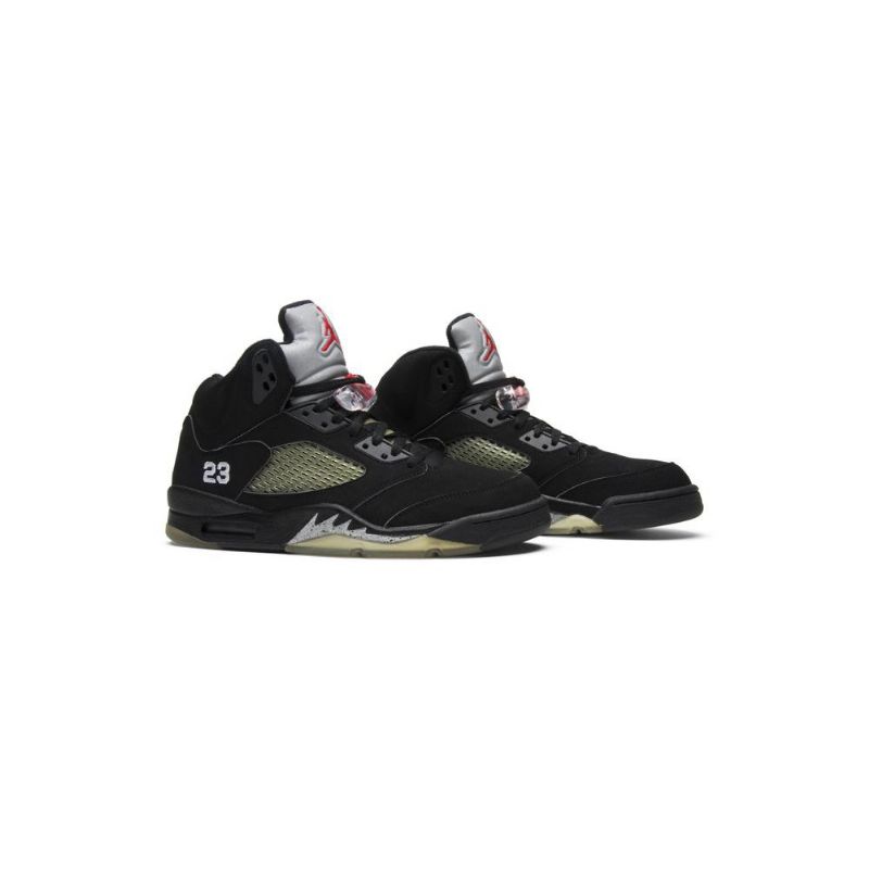 Ανδρικά Παπούτσια Air Jordan 5 Retro Μαύρος Ασήμι Πράσινος Κόκκινος