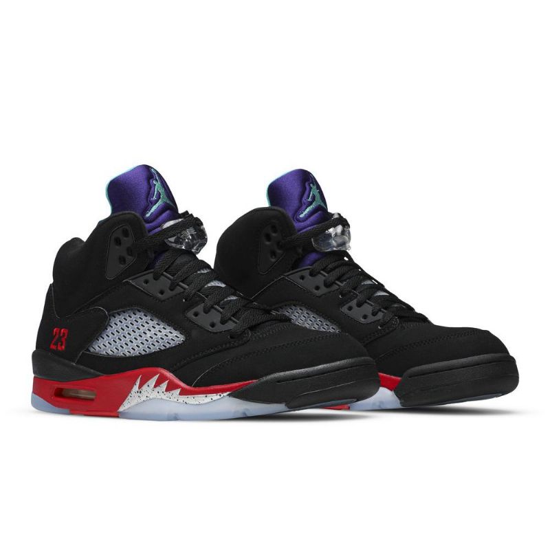Ανδρικά Παπούτσια Air Jordan 5 Retro Μαύρος Κόκκινος Μωβ Ασήμι Πράσινος