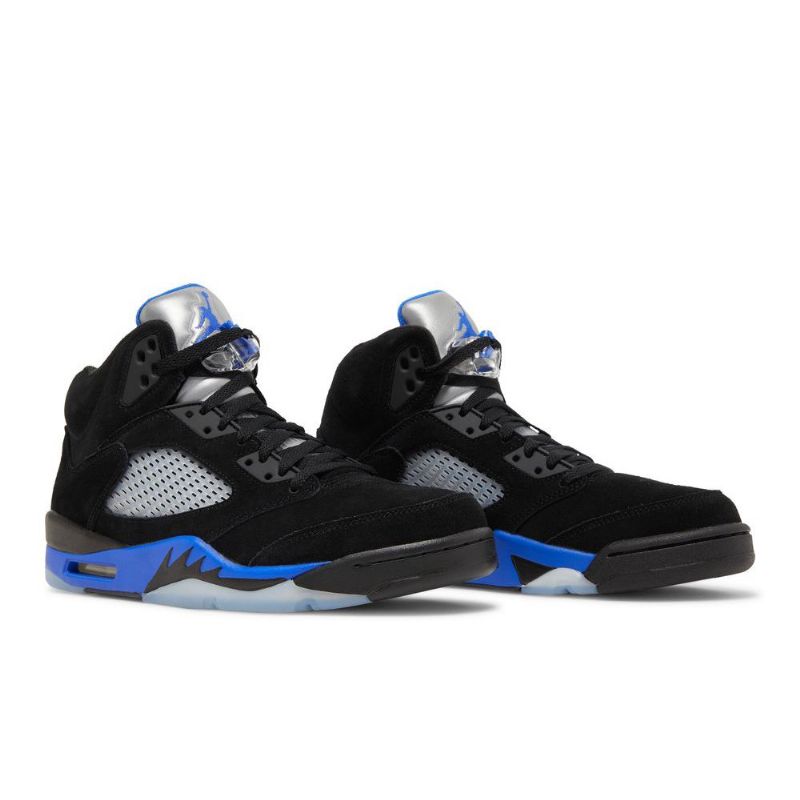 Ανδρικά Παπούτσια Air Jordan 5 Retro Μαύρος Μπλε Ασήμι