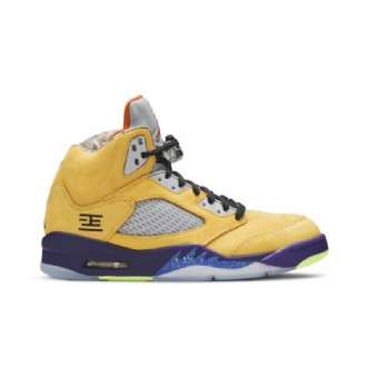 Ανδρικά Παπούτσια Air Jordan 5 Retro Se Κίτρινος Κόκκινος Γκρί Μωβ