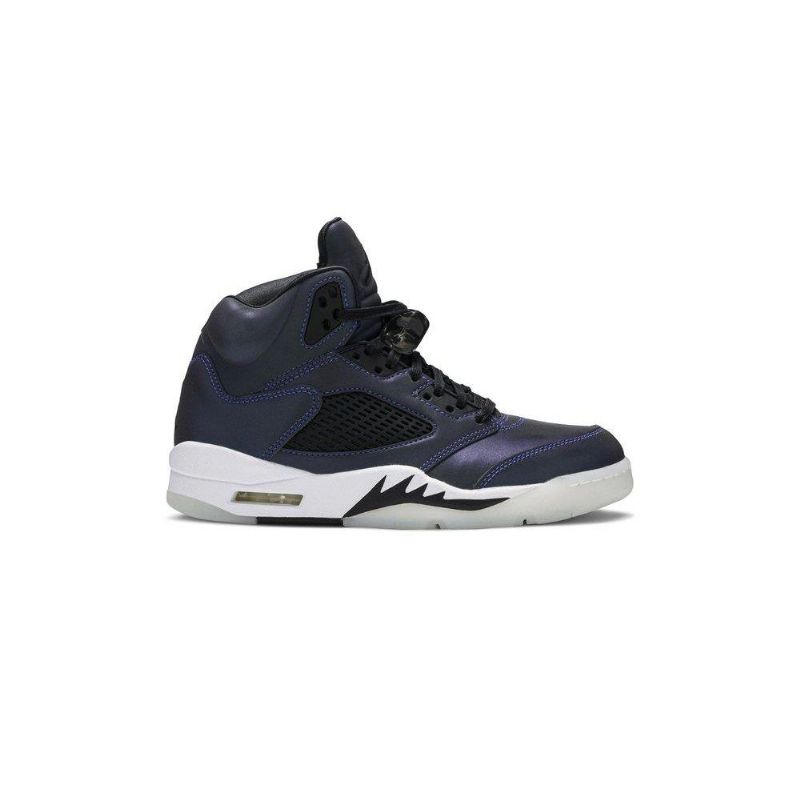 Γυναικεία Παπούτσια Air Jordan 5 Retro Γκρί Μαύρος Σκούρο Μπλε