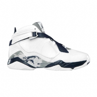 Ανδρικά Παπούτσια Air Jordan 8 Άσπρο Σκούρο Μπλε Γκρί