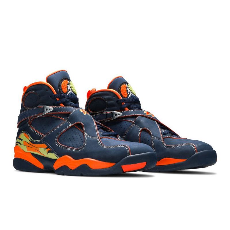 Ανδρικά Παπούτσια Air Jordan 8 Retro Ls Σκούρο Μπλε Πορτοκάλι Πράσινος