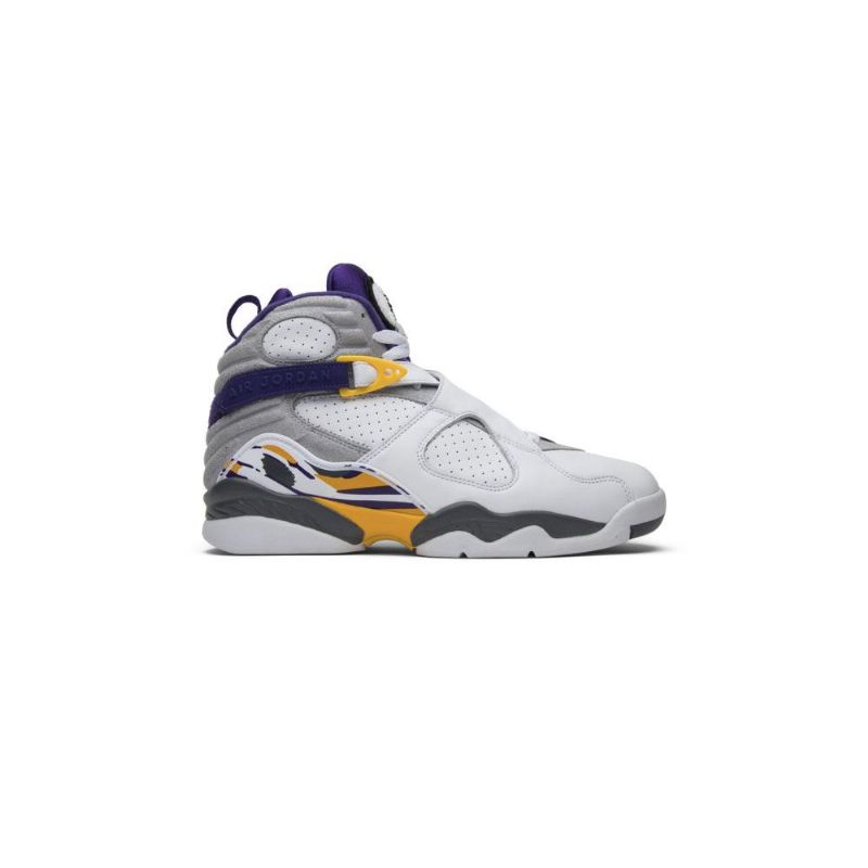 Ανδρικά Παπούτσια Air Jordan 8 Retro Pe Άσπρο Γκρί Μωβ Κίτρινος