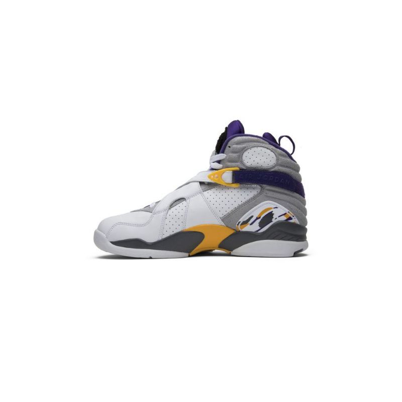 Ανδρικά Παπούτσια Air Jordan 8 Retro Pe Άσπρο Γκρί Μωβ Κίτρινος