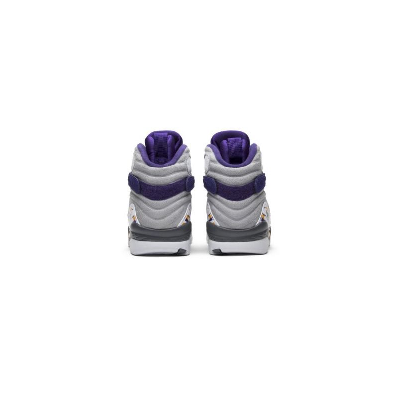 Ανδρικά Παπούτσια Air Jordan 8 Retro Pe Άσπρο Γκρί Μωβ Κίτρινος