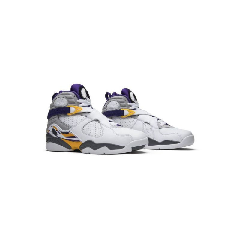Ανδρικά Παπούτσια Air Jordan 8 Retro Pe Άσπρο Γκρί Μωβ Κίτρινος