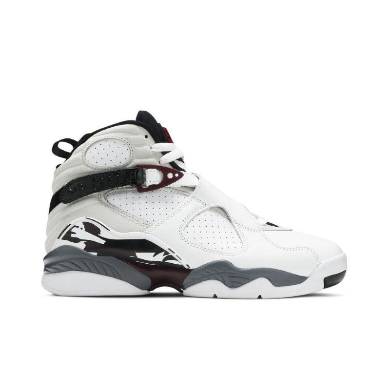 Γυναικεία Παπούτσια Air Jordan 8 Retro Άσπρο Μαύρος Γκρί Bordeaux