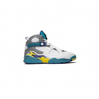 Γυναικεία Παπούτσια Air Jordan 8 Ρετρό Λευκό Μπλε Γκρι Κίτρινο