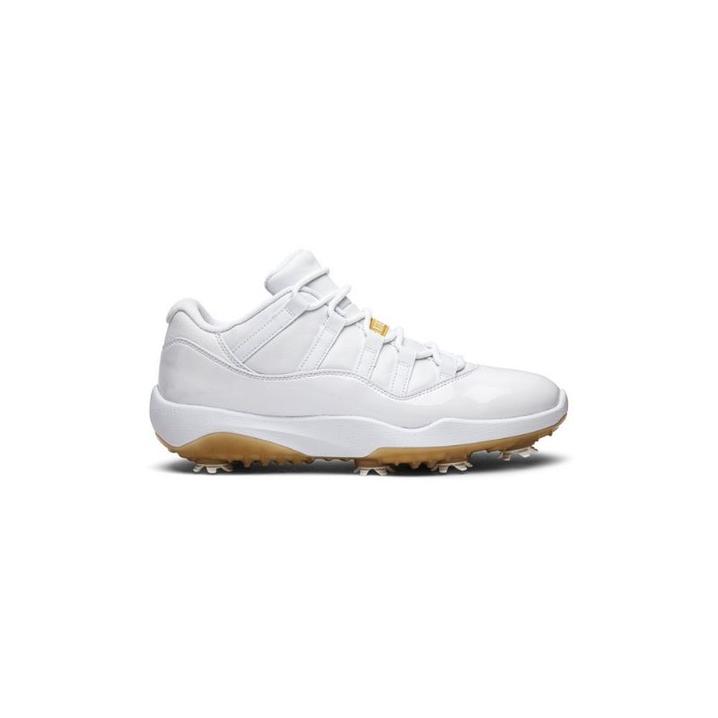Ανδρικά Παπούτσια Air Jordan 11 Low Golf Άσπρο Χρυσός