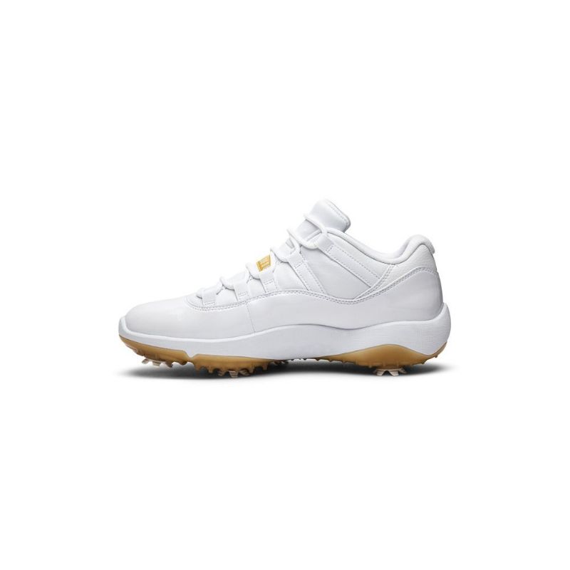 Ανδρικά Παπούτσια Air Jordan 11 Low Golf Άσπρο Χρυσός