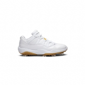 Ανδρικά Παπούτσια Air Jordan 11 Low Golf Άσπρο Χρυσός