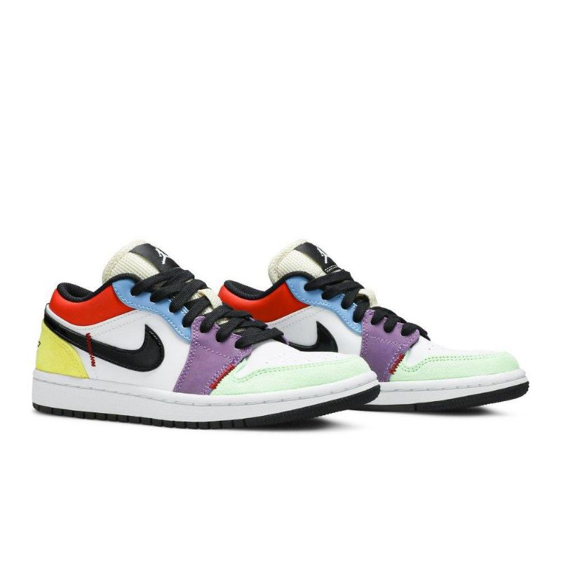 Air Jordan 1 Low Se Άσπρο Πολύχρωμα Γυναικεία Παπούτσια
