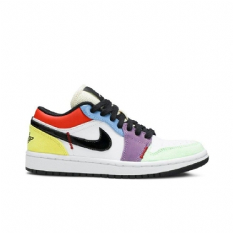 Air Jordan 1 Low Se Άσπρο Πολύχρωμα Γυναικεία Παπούτσια