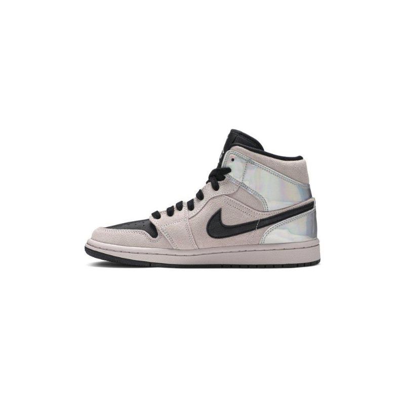 Air Jordan 1 Mid Ροζ Μαύρα Πολύχρωμα Γυναικεία Παπούτσια