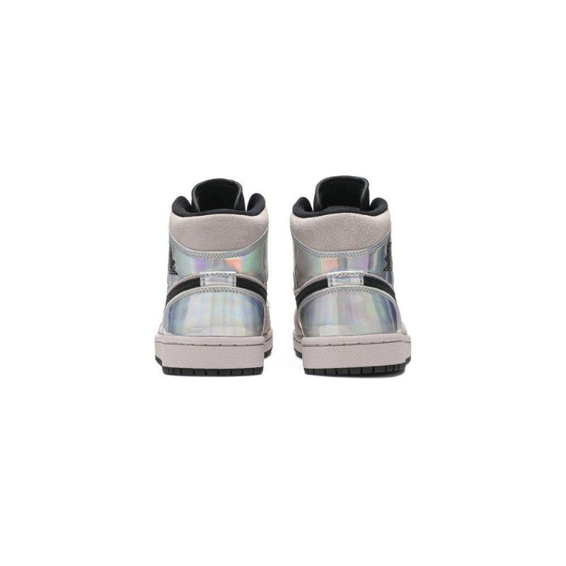 Air Jordan 1 Mid Ροζ Μαύρα Πολύχρωμα Γυναικεία Παπούτσια