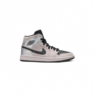 Air Jordan 1 Mid Ροζ Μαύρα Πολύχρωμα Γυναικεία Παπούτσια