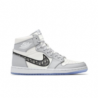 Ανδρικά Παπούτσια Air Jordan 1 Dior High Γκρί Άσπρο Μαύρος