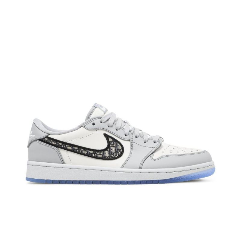 Ανδρικά Παπούτσια Air Jordan 1 Dior Low Γκρί Άσπρο Μαύρος