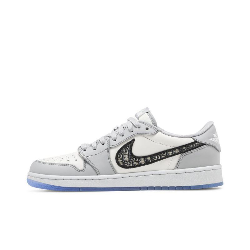 Ανδρικά Παπούτσια Air Jordan 1 Dior Low Γκρί Άσπρο Μαύρος