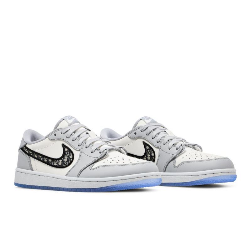 Ανδρικά Παπούτσια Air Jordan 1 Dior Low Γκρί Άσπρο Μαύρος
