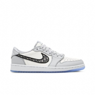 Ανδρικά Παπούτσια Air Jordan 1 Dior Low Γκρί Άσπρο Μαύρος