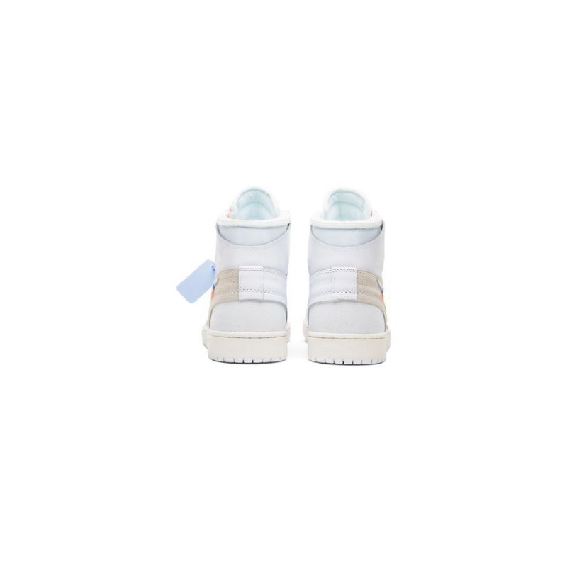 Ανδρικά Παπούτσια Air Jordan 1 Εκρού Ρετρό Ψηλά Και Λευκά